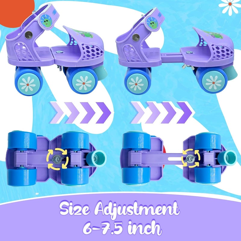 WELLWON Kids Roller Skate for Girls Boys Ages 2-5 Years Old, Adjustable Toddler Rollerskates, Children Beginner Roller Skate - Image 3